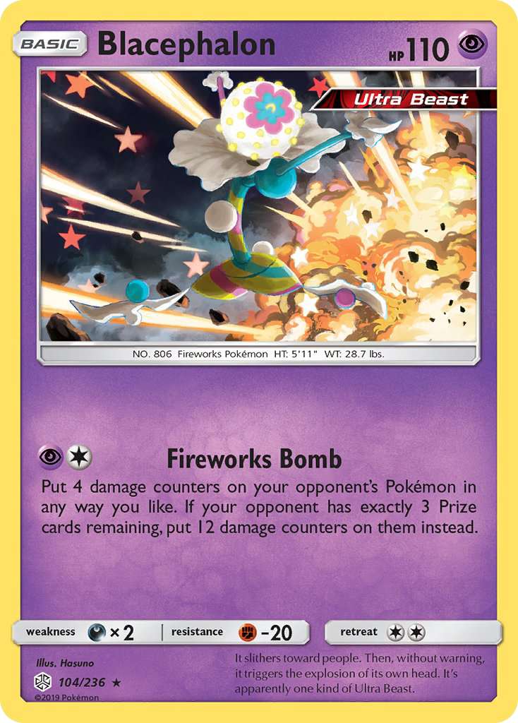Blacephalon 104 (Cosmic Eclipse 2019) Pokemon Card