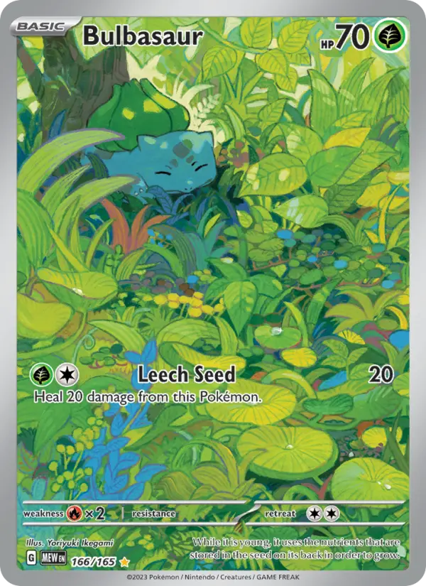 Bulbasaur Illustration rare Pokemon card #166 from 151
