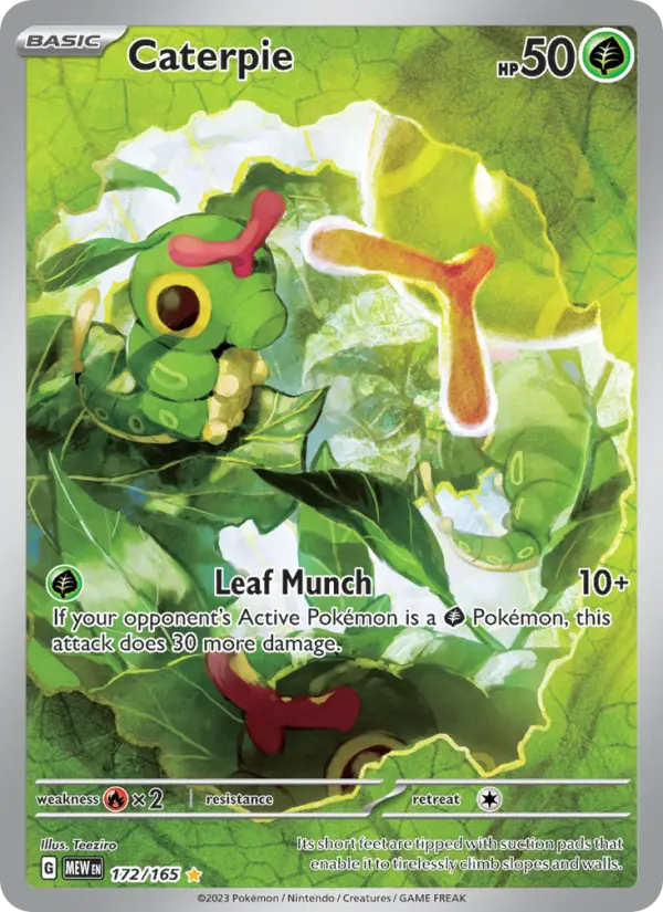Caterpie Illustration rare Pokemon card #172 from 151