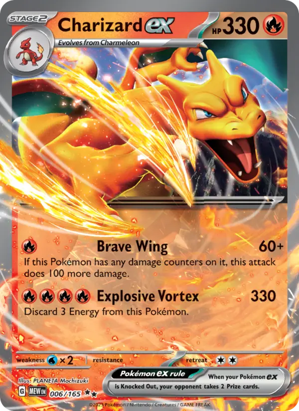 Charizard ex Double rare Pokemon card #006 from 151