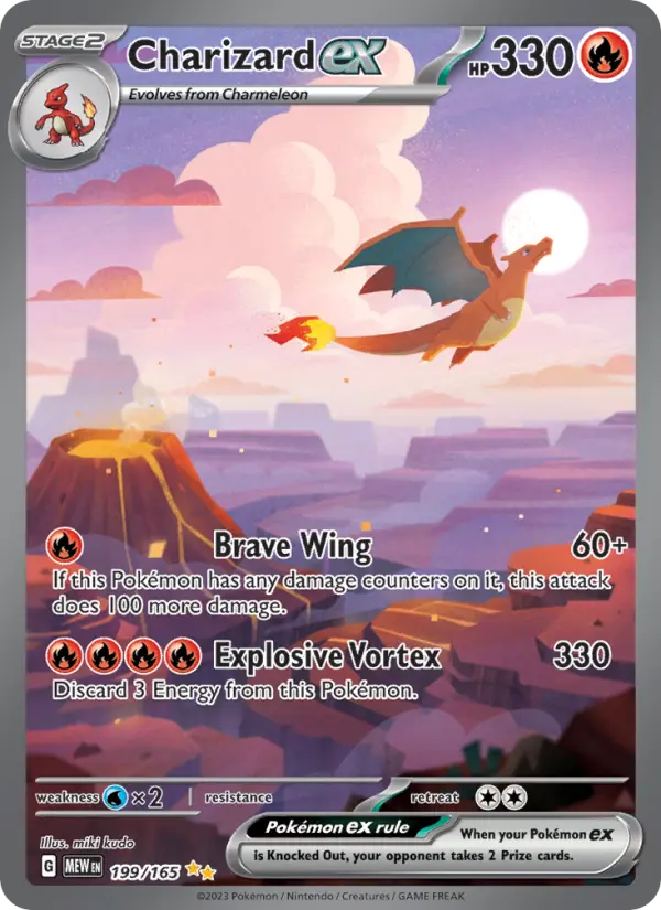 Charizard ex Special illustration rare Pokemon card #199 from 151