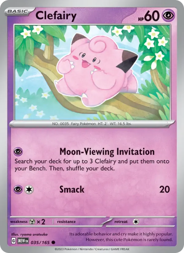 Clefairy Common Pokemon card #035 from 151