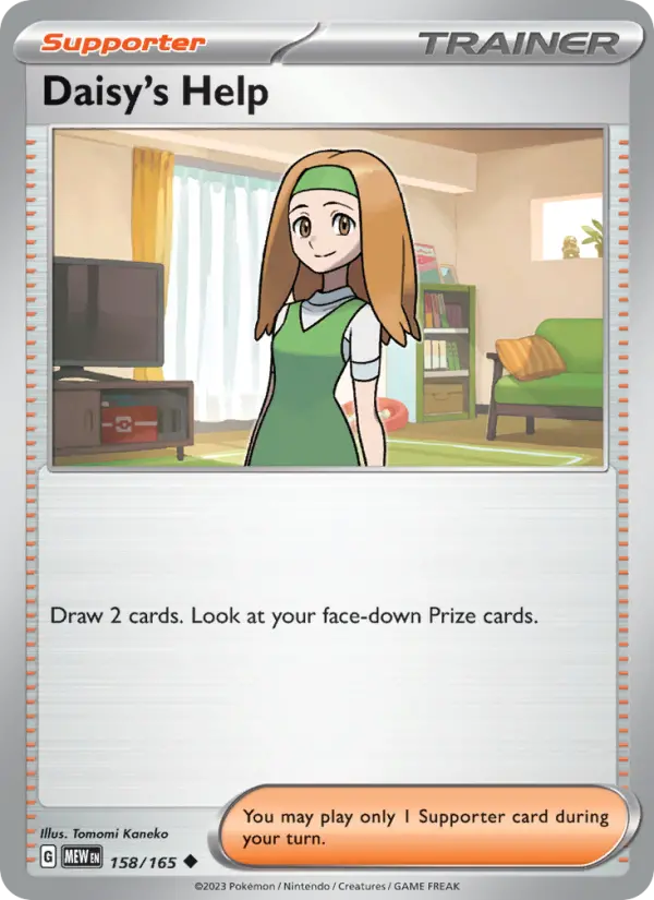 Daisy's Help Uncommon Pokemon card #158 from 151
