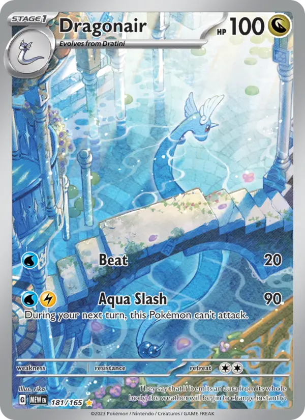 Dragonair Illustration rare Pokemon card #181 from 151