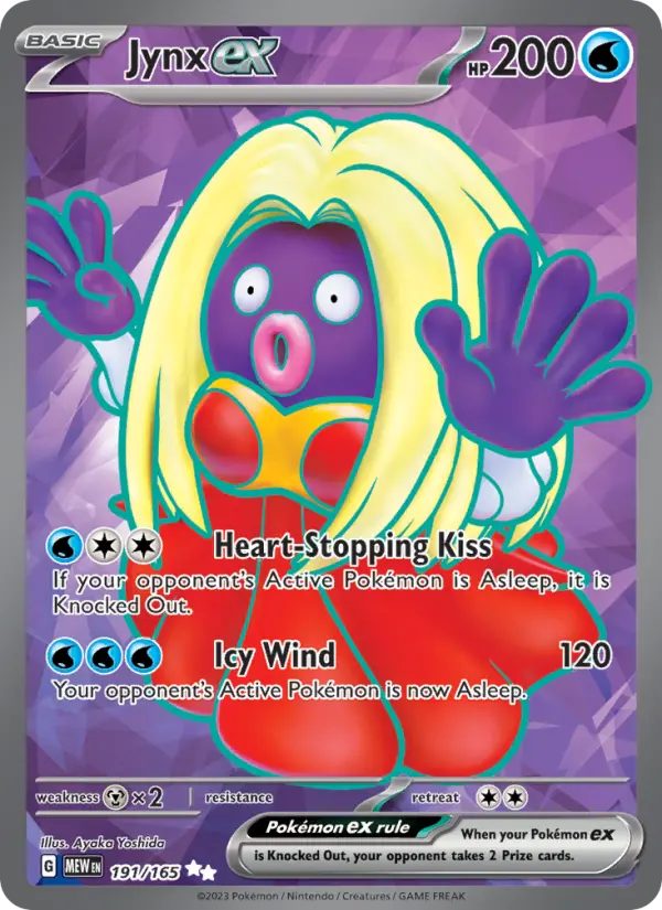 Jynx ex Ultra Rare Pokemon card #191 from 151