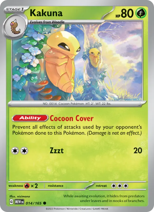 Kakuna Common Pokemon card #014 from 151