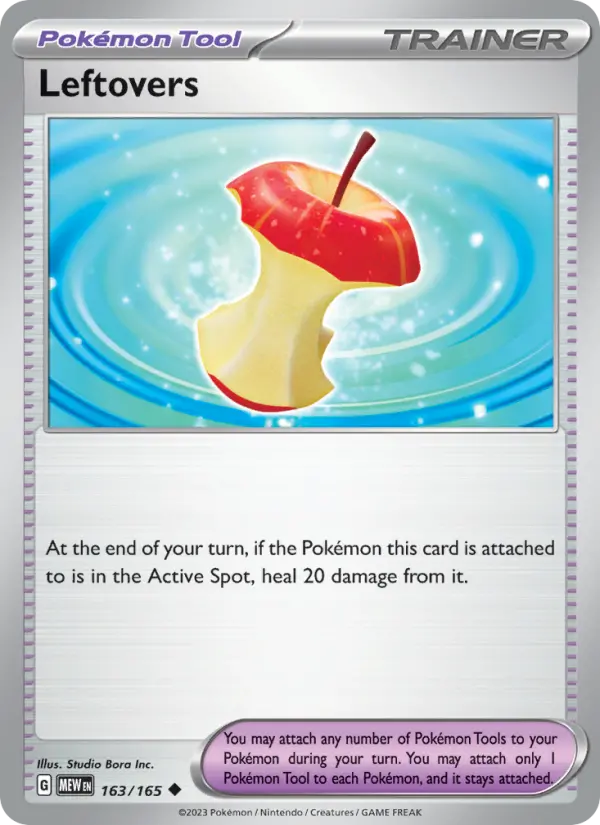 Leftovers Uncommon Pokemon card #163 from 151