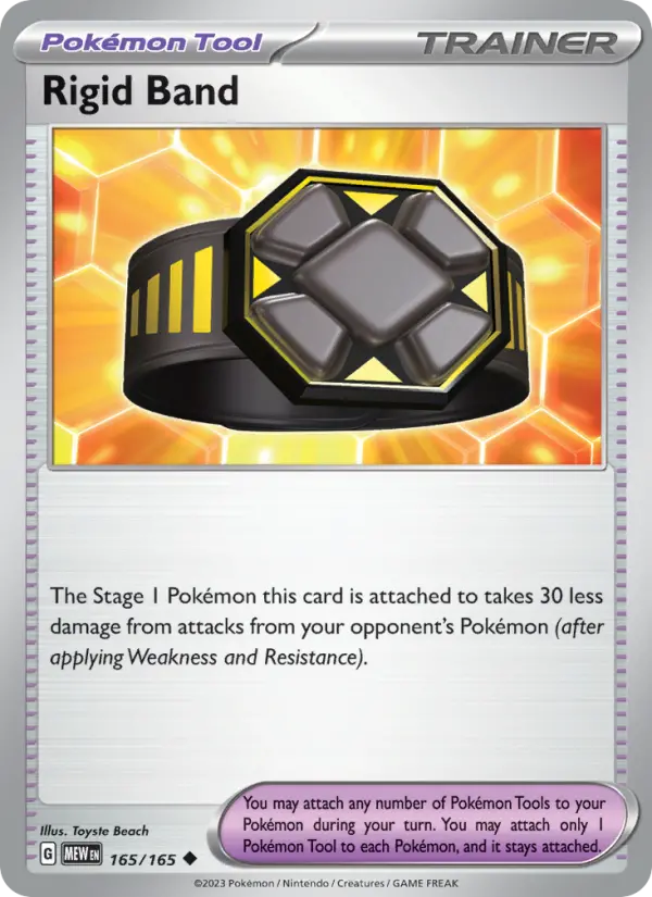 Rigid Band Uncommon Pokemon card #165 from 151