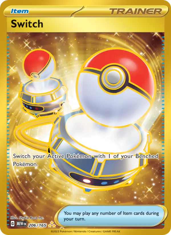 Switch Hyper rare Pokemon card #206 from 151