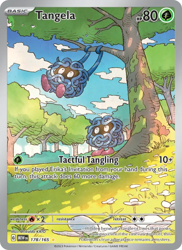 Tangela Illustration rare Pokemon card #178 from 151