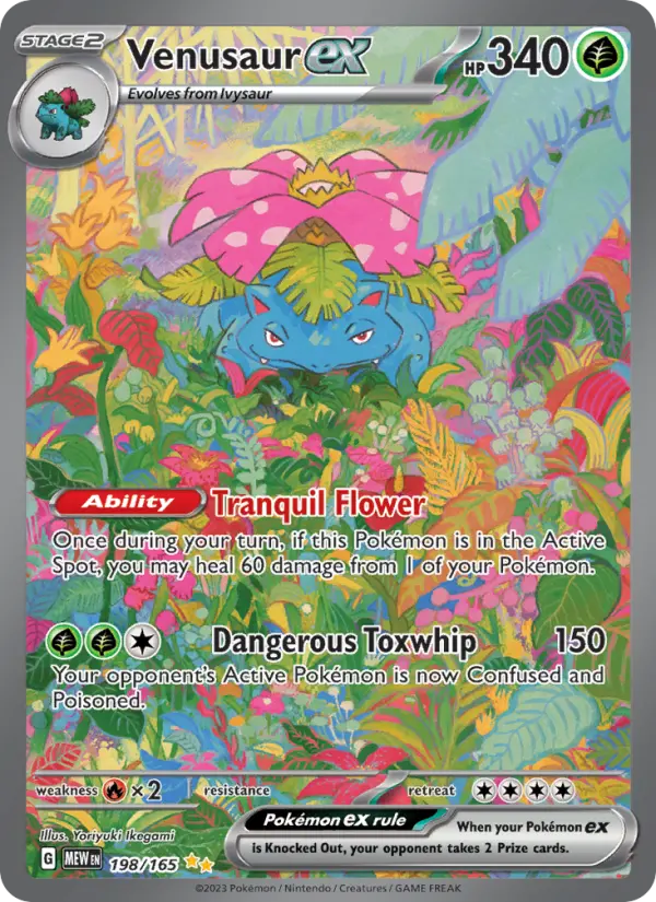 Venusaur ex Special illustration rare Pokemon card #198 from 151