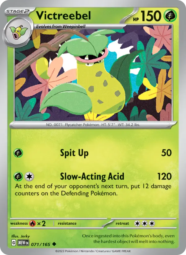 Victreebel Uncommon Pokemon card #071 from 151