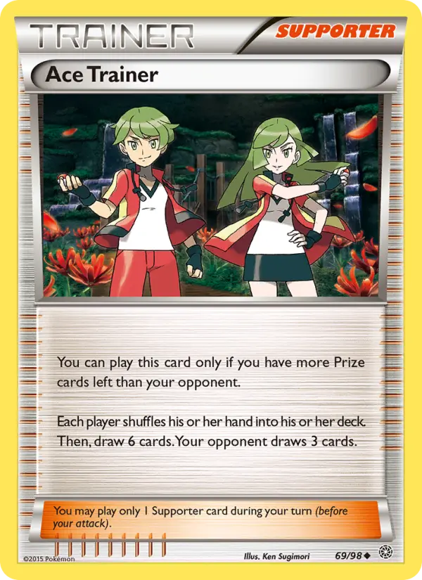 Ace Trainer Uncommon Pokemon card #69 from Ancient Origins