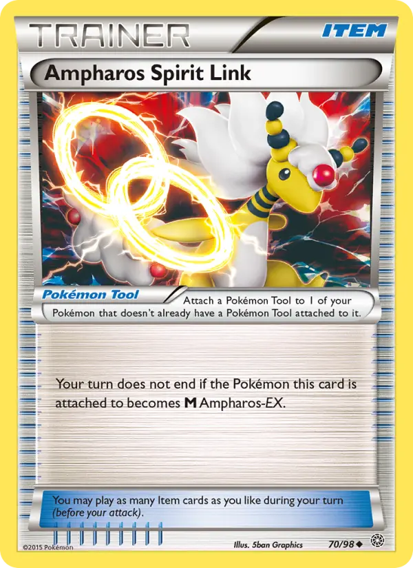 Ampharos Spirit Link Uncommon Pokemon card #70 from Ancient Origins