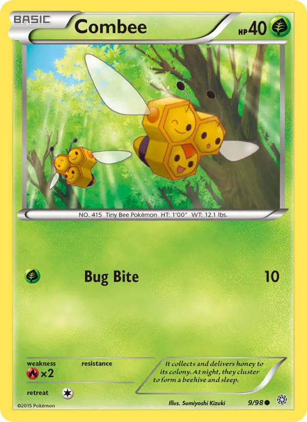 Combee Common Pokemon card #9 from Ancient Origins