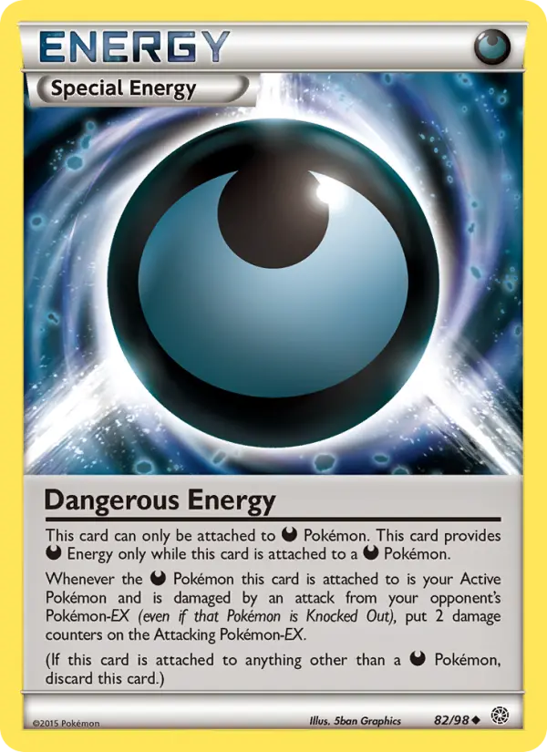 Dangerous Energy Uncommon Pokemon card #82 from Ancient Origins