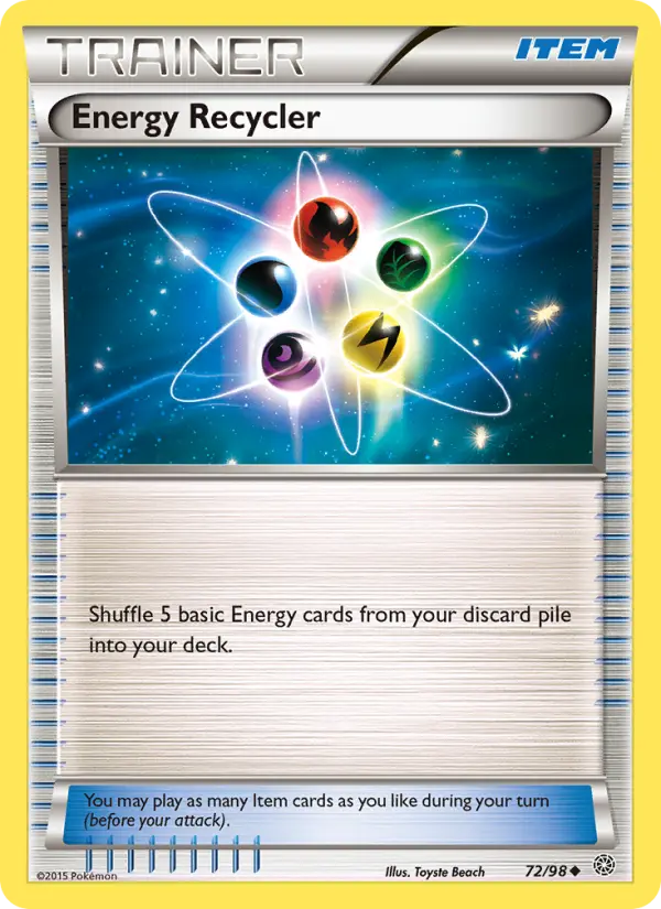 Energy Recycler Uncommon Pokemon card #72 from Ancient Origins