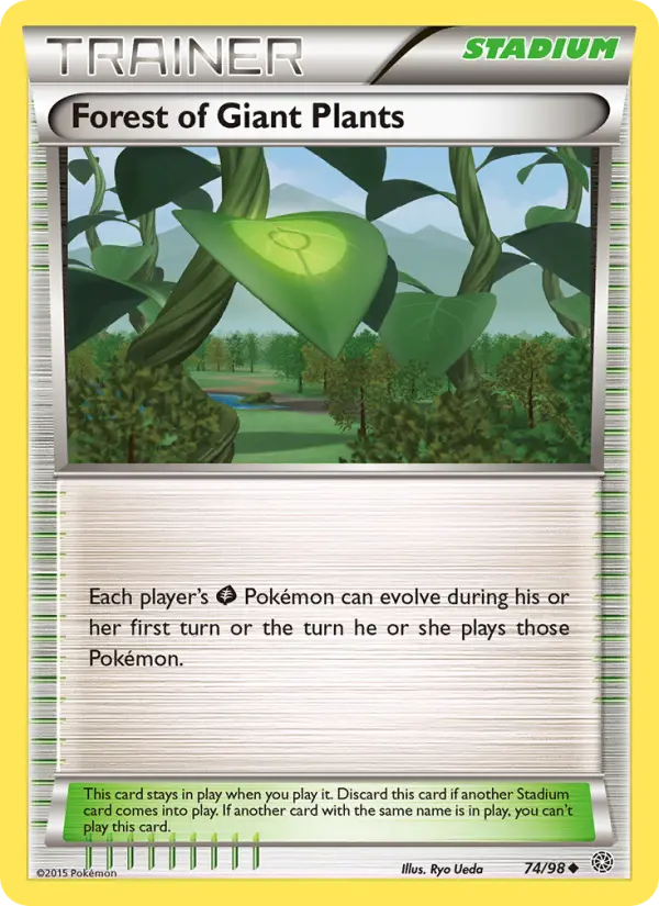 Forest of Giant Plants Uncommon Pokemon card #74 from Ancient Origins