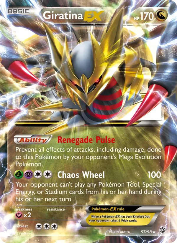 Giratina EX Ultra Rare Pokemon card #57 from Ancient Origins