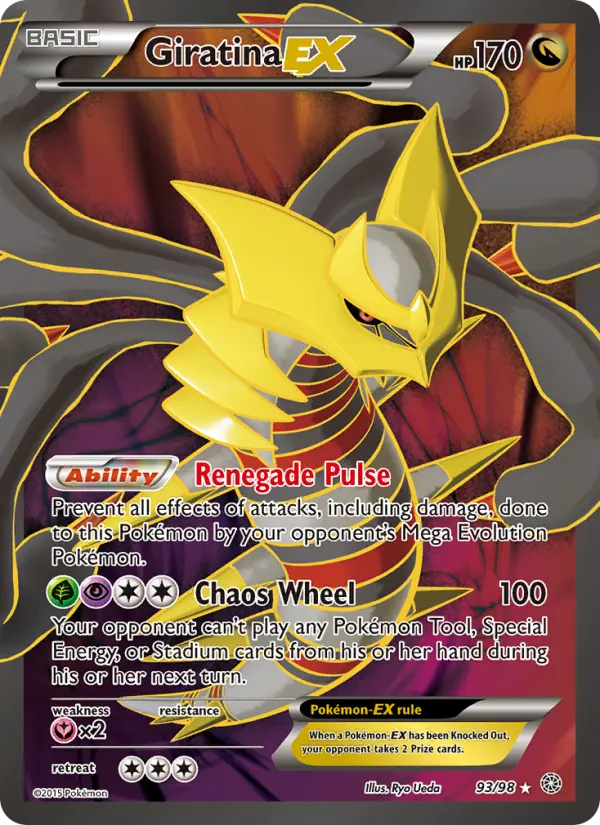 Giratina EX Ultra Rare Pokemon card #93 from Ancient Origins
