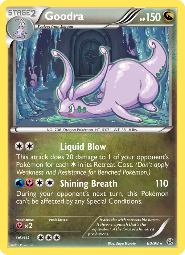 Goodra Rare Pokemon card #60 from Ancient Origins