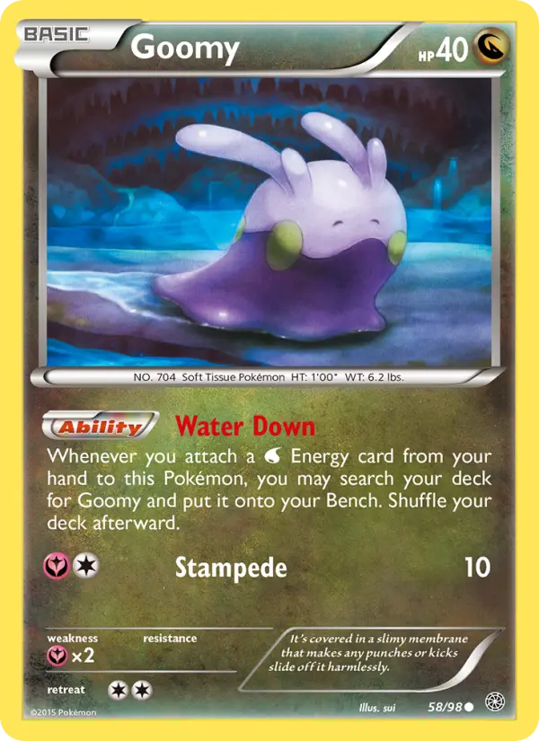 Goomy Common Pokemon card #58 from Ancient Origins