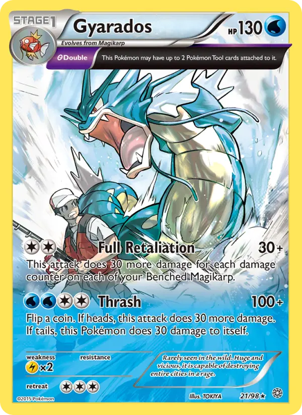 Gyarados Rare Pokemon card #21 from Ancient Origins