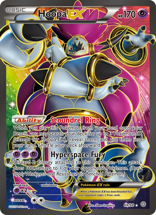 Hoopa EX Ultra Rare Pokemon card #89 from Ancient Origins