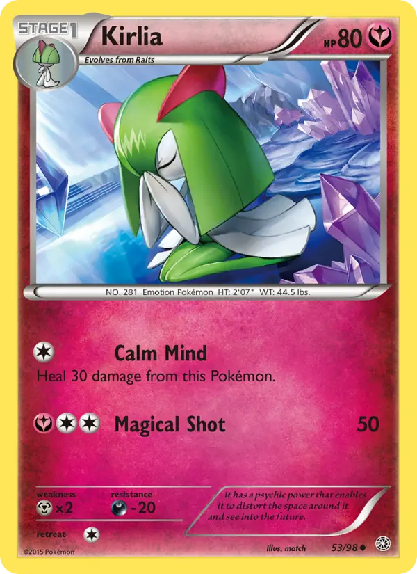 Kirlia Uncommon Pokemon card #53 from Ancient Origins