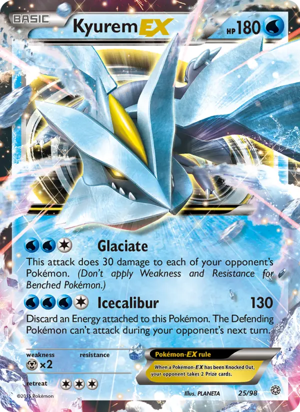 Kyurem EX Ultra Rare Pokemon card #25 from Ancient Origins