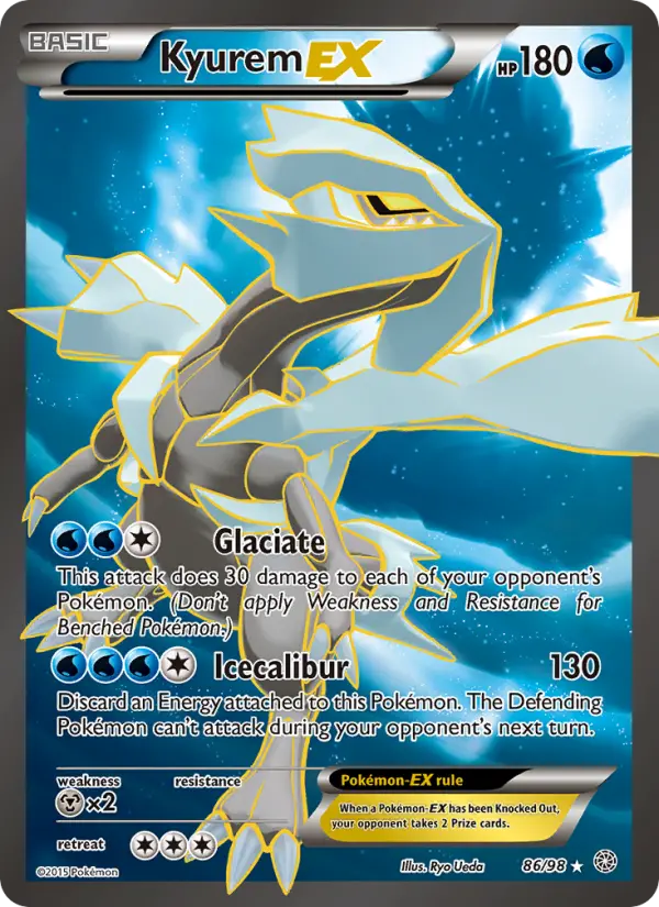 Kyurem EX Ultra Rare Pokemon card #86 from Ancient Origins