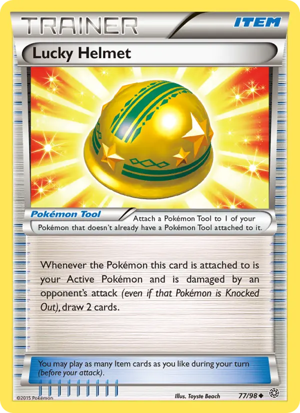 Lucky Helmet Uncommon Pokemon card #77 from Ancient Origins