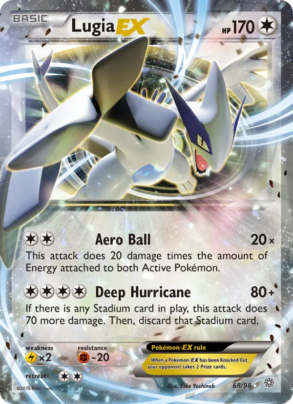Lugia EX Ultra Rare Pokemon card #68 from Ancient Origins