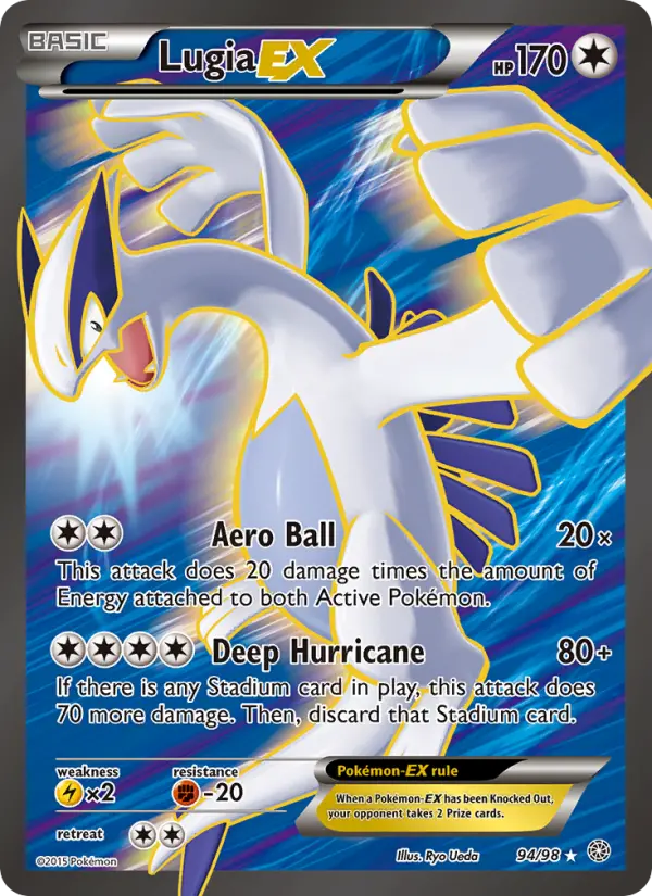 Lugia EX Ultra Rare Pokemon card #94 from Ancient Origins