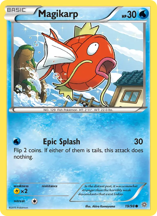 Magikarp Common Pokemon card #19 from Ancient Origins