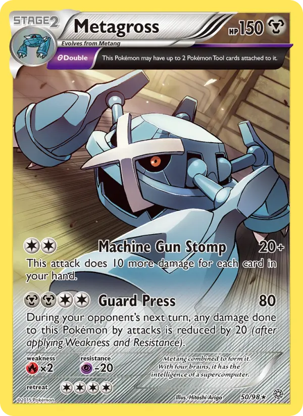 Metagross Rare Pokemon card #50 from Ancient Origins