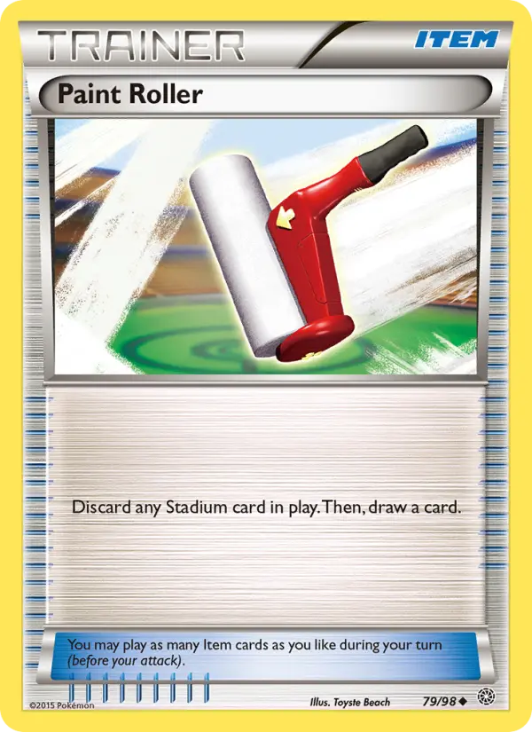 Paint Roller Uncommon Pokemon card #79 from Ancient Origins