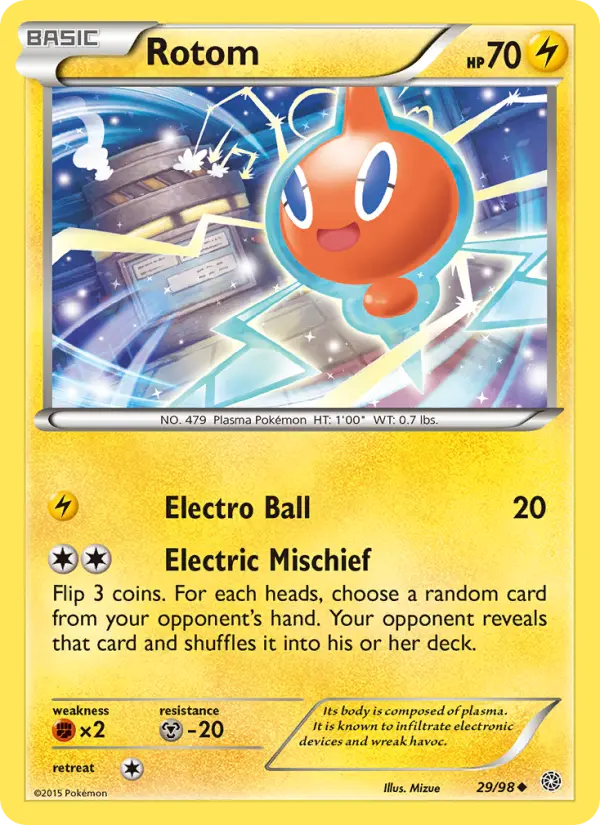 Rotom Uncommon Pokemon card #29 from Ancient Origins