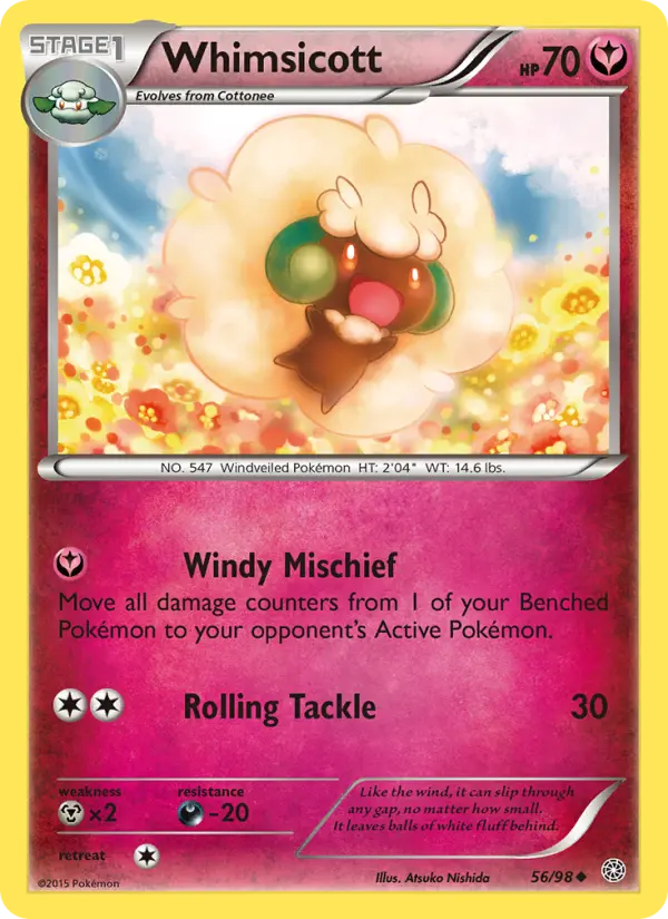 Whimsicott Uncommon Pokemon card #56 from Ancient Origins
