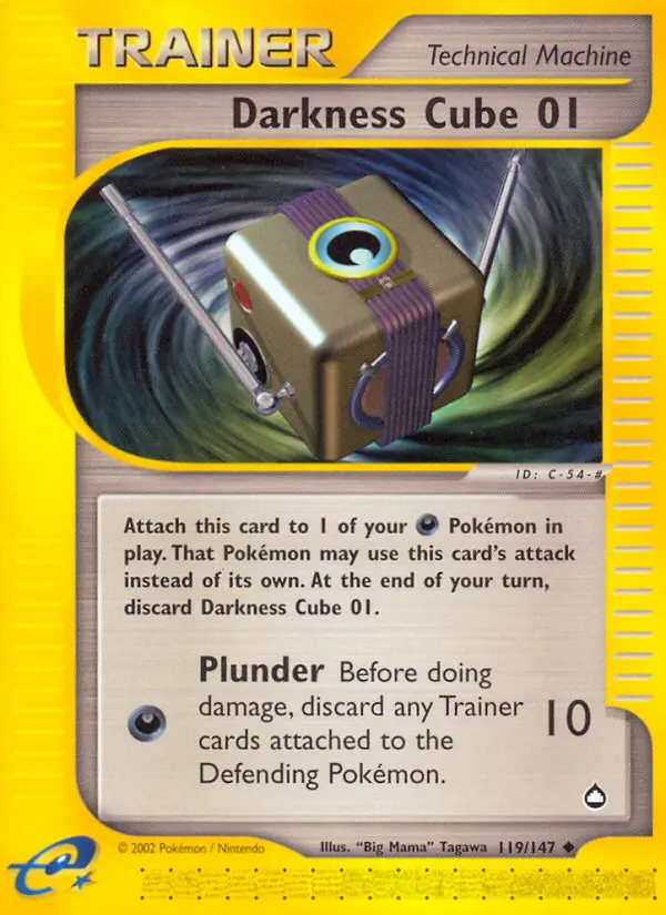 Darkness Cube 01 Uncommon Pokemon card #119 from Aquapolis