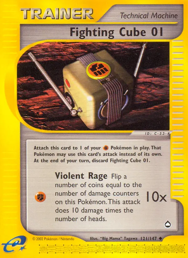 Fighting Cube 01 Uncommon Pokemon card #121 from Aquapolis