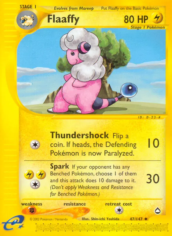 Flaaffy Uncommon Pokemon card #47 from Aquapolis