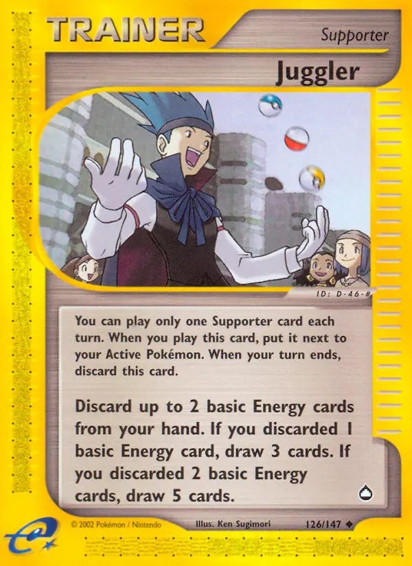 Juggler Uncommon Pokemon card #126 from Aquapolis
