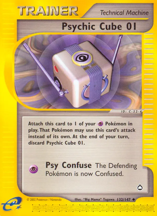 Psychic Cube 01 Uncommon Pokemon card #132 from Aquapolis