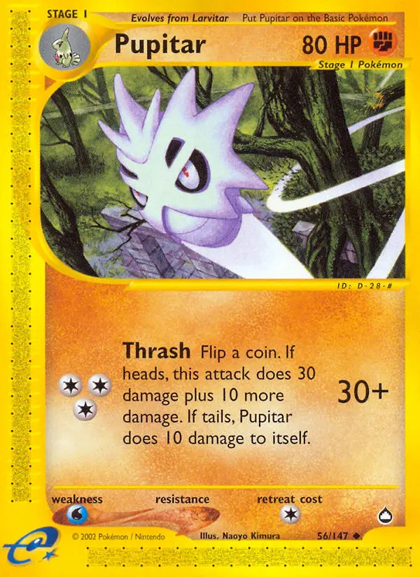 Pupitar Uncommon Pokemon card #56 from Aquapolis