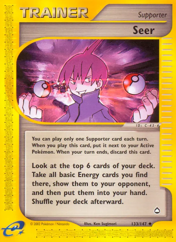 Seer Uncommon Pokemon card #133 from Aquapolis