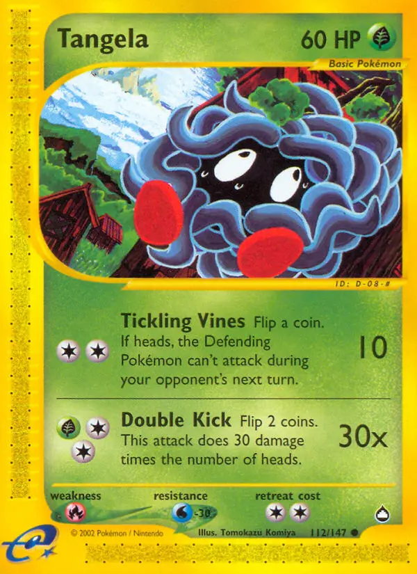 Tangela Common Pokemon card #112 from Aquapolis