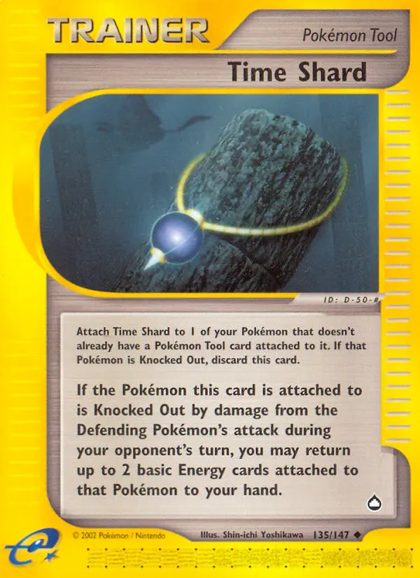 Time Shard Uncommon Pokemon card #135 from Aquapolis