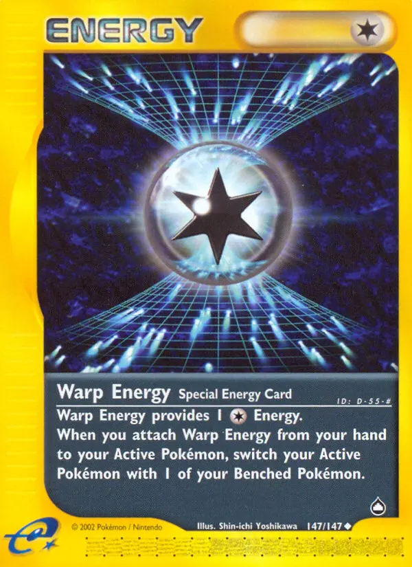 Warp Energy Uncommon Pokemon card #147 from Aquapolis