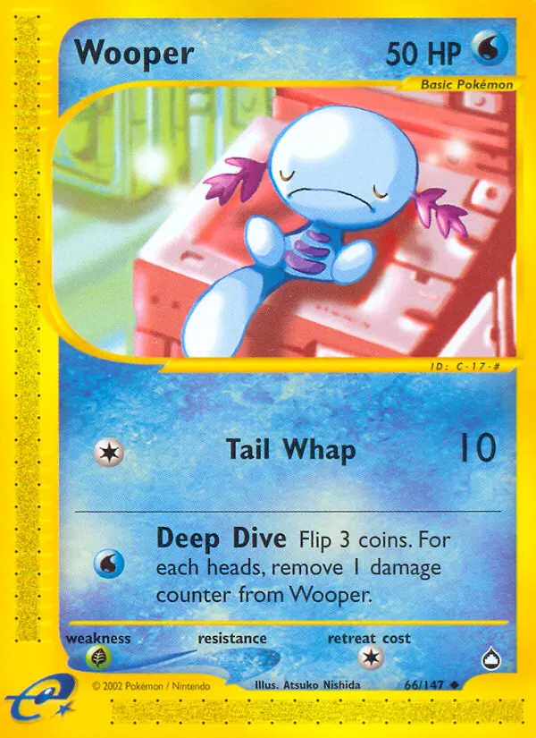Wooper Uncommon Pokemon card #66 from Aquapolis